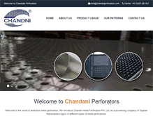 Tablet Screenshot of chandniperforators.com